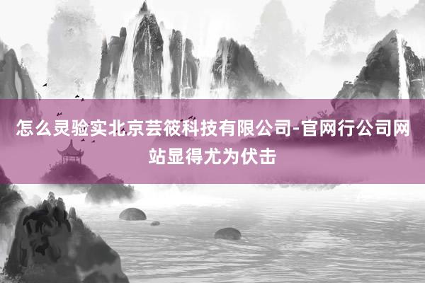 怎么灵验实北京芸筱科技有限公司-官网行公司网站显得尤为伏击